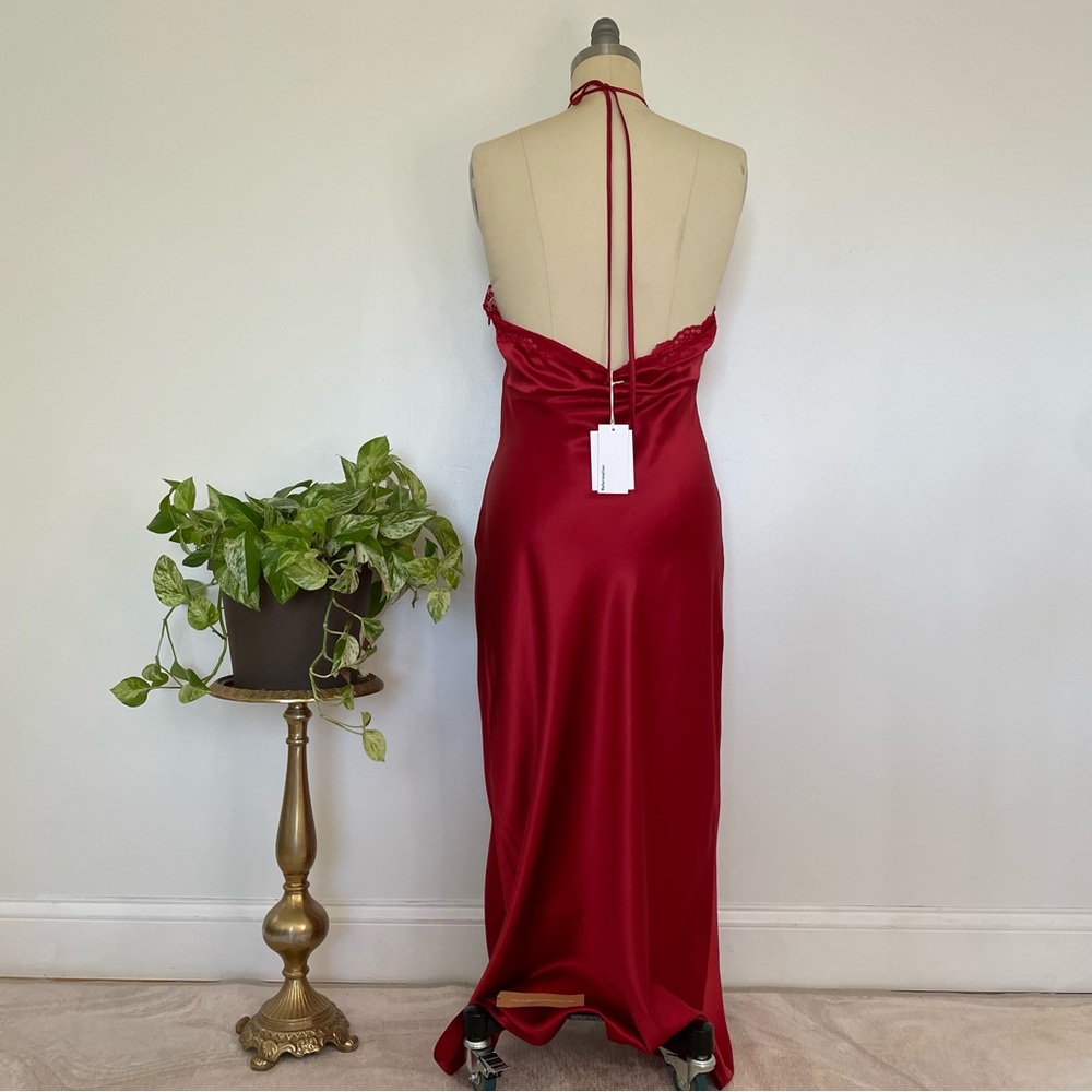 Reformation Aara Silk Dress in Sundried Tomato - Picture 8 of 11